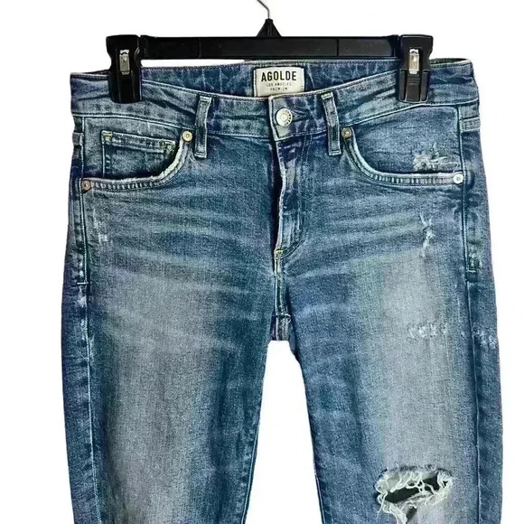 𝅺AGOLDE Lara Skinny Jeans in Badlands Wash Size 26 - Picture 3 of 11